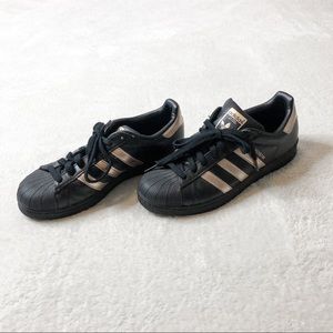 adidas black and rose gold sneakers